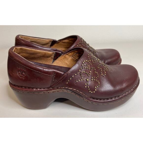 Ariat Women's Strathmore‎ Clog Brown Western Country Ranch Size 6.5 - Picture 4 of 12
